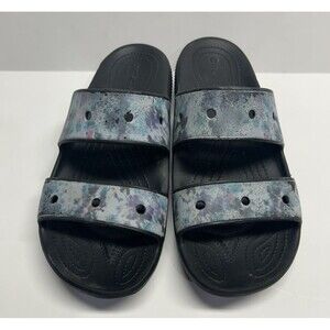 Crocs Tie Dye Graphic Slide Sandals Slip On Mens 10 Womens 12 comfort beach